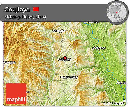 Physical 3D Map of Goujiaya