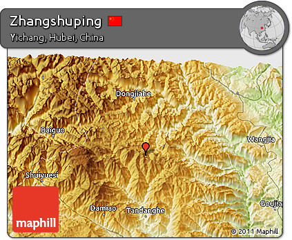 Physical 3D Map of Zhangshuping