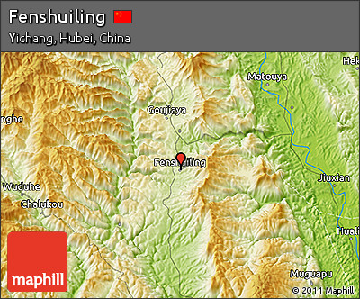 Physical 3D Map of Fenshuiling