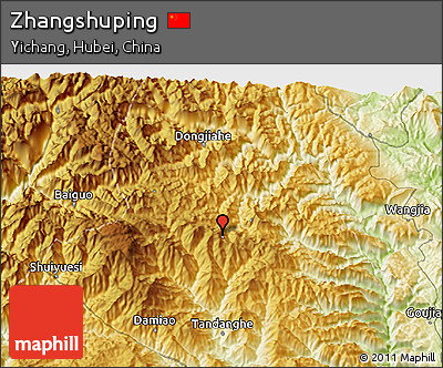 Physical 3D Map of Zhangshuping