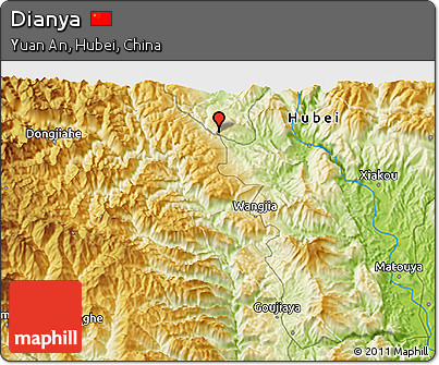 Physical 3D Map of Dianya