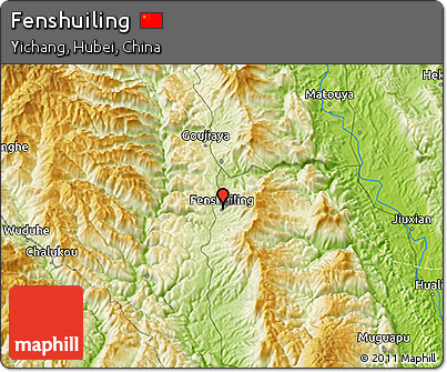 Physical 3D Map of Fenshuiling