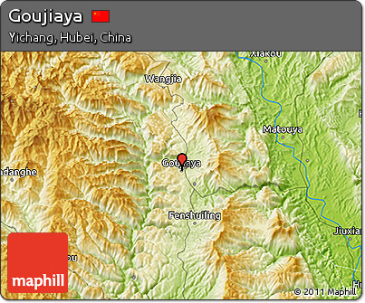 Physical 3D Map of Goujiaya