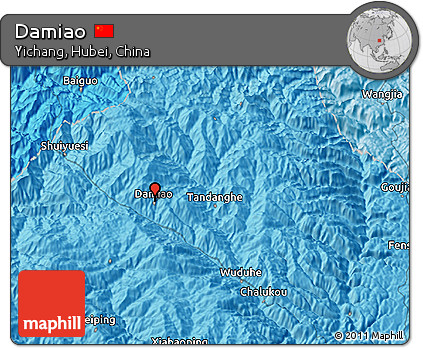 Political 3D Map of Damiao