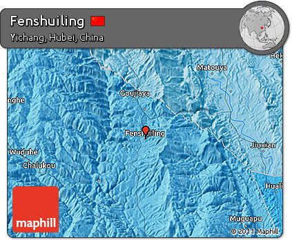Political 3D Map of Fenshuiling