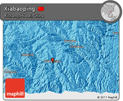 Political 3D Map of Xiabaoping