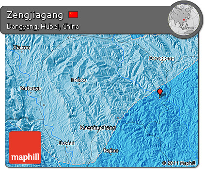 Political 3D Map of Zengjiagang