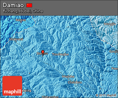 Political 3D Map of Damiao