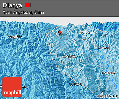 Political 3D Map of Dianya