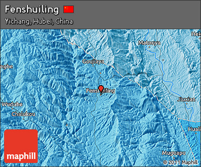 Political 3D Map of Fenshuiling