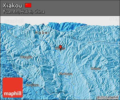 Political 3D Map of Xiakou