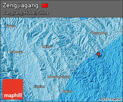 Political 3D Map of Zengjiagang