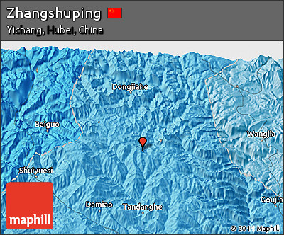 Political 3D Map of Zhangshuping