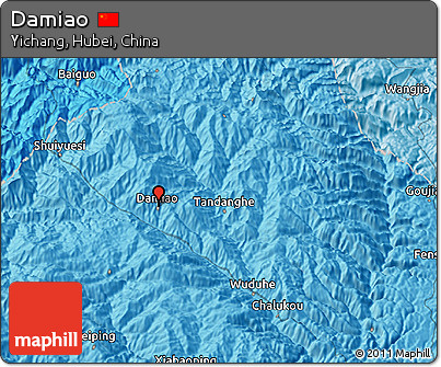 Political 3D Map of Damiao