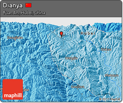 Political 3D Map of Dianya
