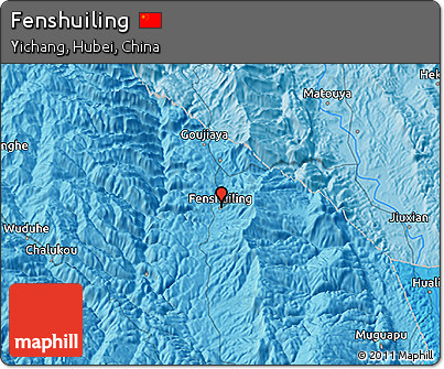 Political 3D Map of Fenshuiling