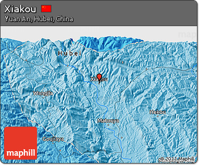 Political 3D Map of Xiakou