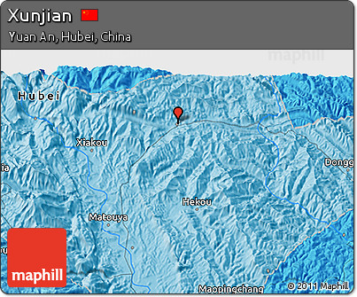 Political 3D Map of Xunjian