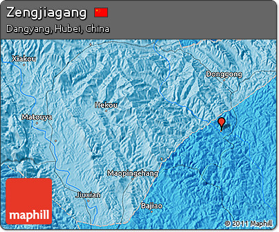 Political 3D Map of Zengjiagang