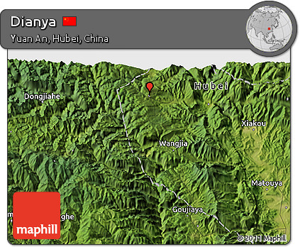 Satellite 3D Map of Dianya