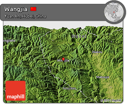 Satellite 3D Map of Wangjia