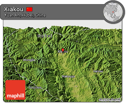 Satellite 3D Map of Xiakou