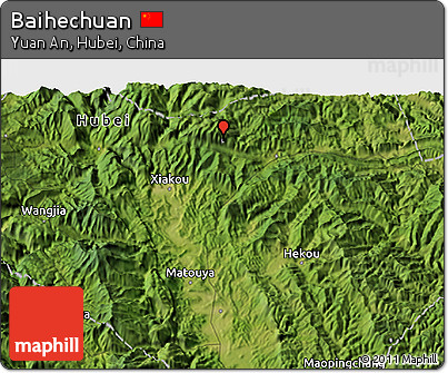 Satellite 3D Map of Baihechuan