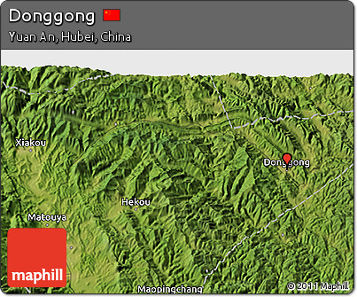 Satellite 3D Map of Donggong