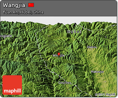 Satellite 3D Map of Wangjia