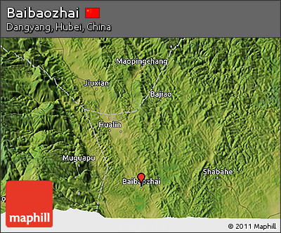 Satellite 3D Map of Baibaozhai