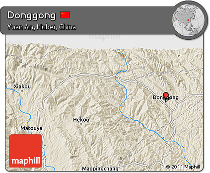 Shaded Relief 3D Map of Donggong