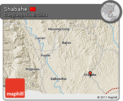 Shaded Relief 3D Map of Shabahe