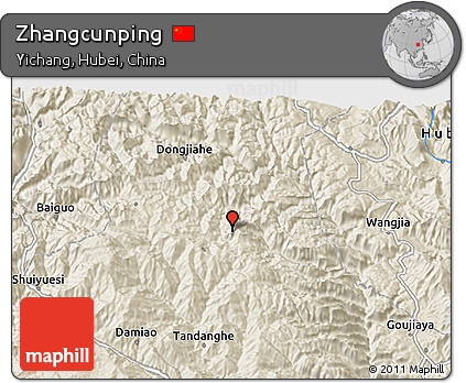 Shaded Relief 3D Map of Zhangcunping