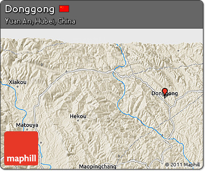 Shaded Relief 3D Map of Donggong