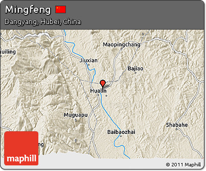 Shaded Relief 3D Map of Mingfeng