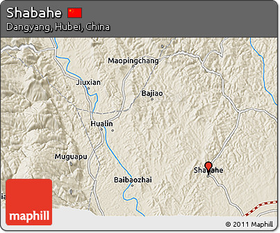 Shaded Relief 3D Map of Shabahe