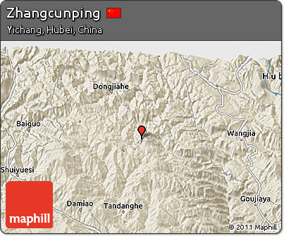 Shaded Relief 3D Map of Zhangcunping