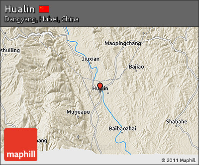 Shaded Relief 3D Map of Hualin