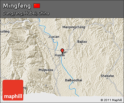 Shaded Relief 3D Map of Mingfeng