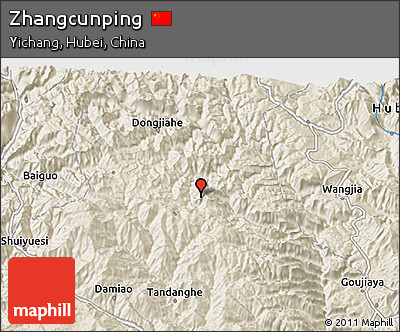 Shaded Relief 3D Map of Zhangcunping