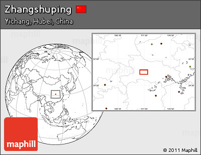 Blank Location Map of Zhangshuping
