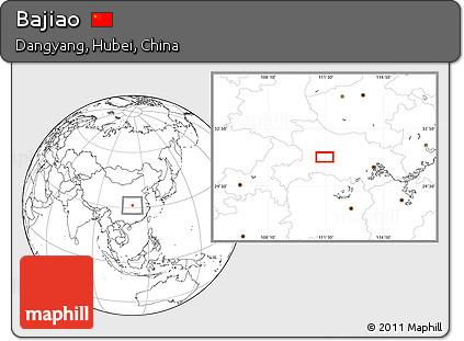 Blank Location Map of Bajiao