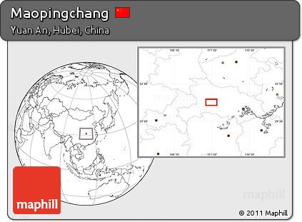 Blank Location Map of Maopingchang