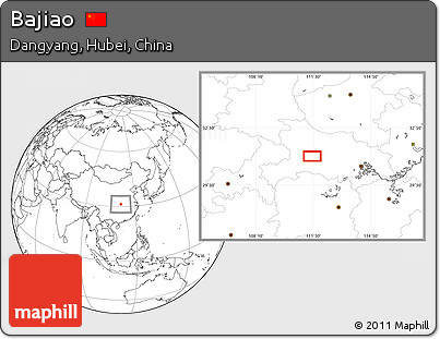 Blank Location Map of Bajiao