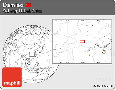 Blank Location Map of Damiao
