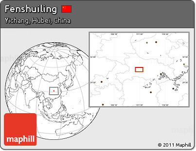 Blank Location Map of Fenshuiling