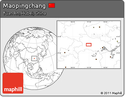 Blank Location Map of Maopingchang