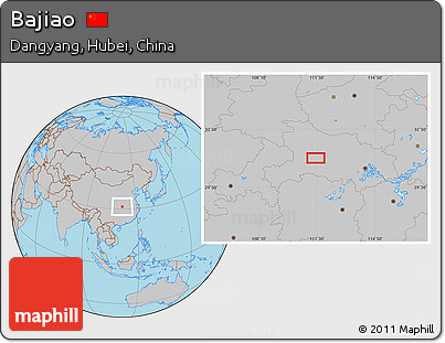 Gray Location Map of Bajiao