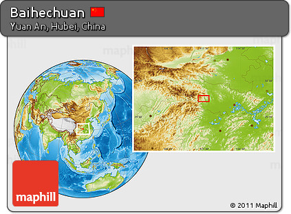 Physical Location Map of Baihechuan