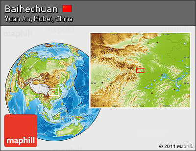Physical Location Map of Baihechuan